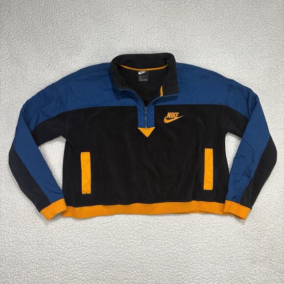 Nike Retro Polar Tracksuit Set 1/2 Zip Pullover Jacket & Jogger Pants Womens L - Picture 3 of 15